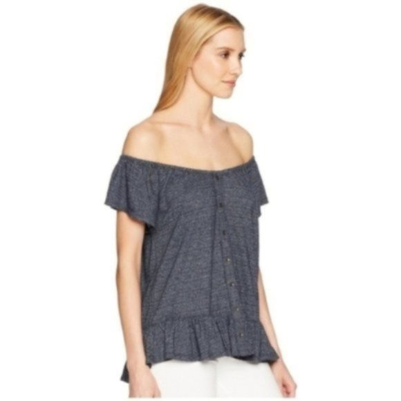 Lucky Brand Textured Off the Shoulder Top - Picture 6 of 8